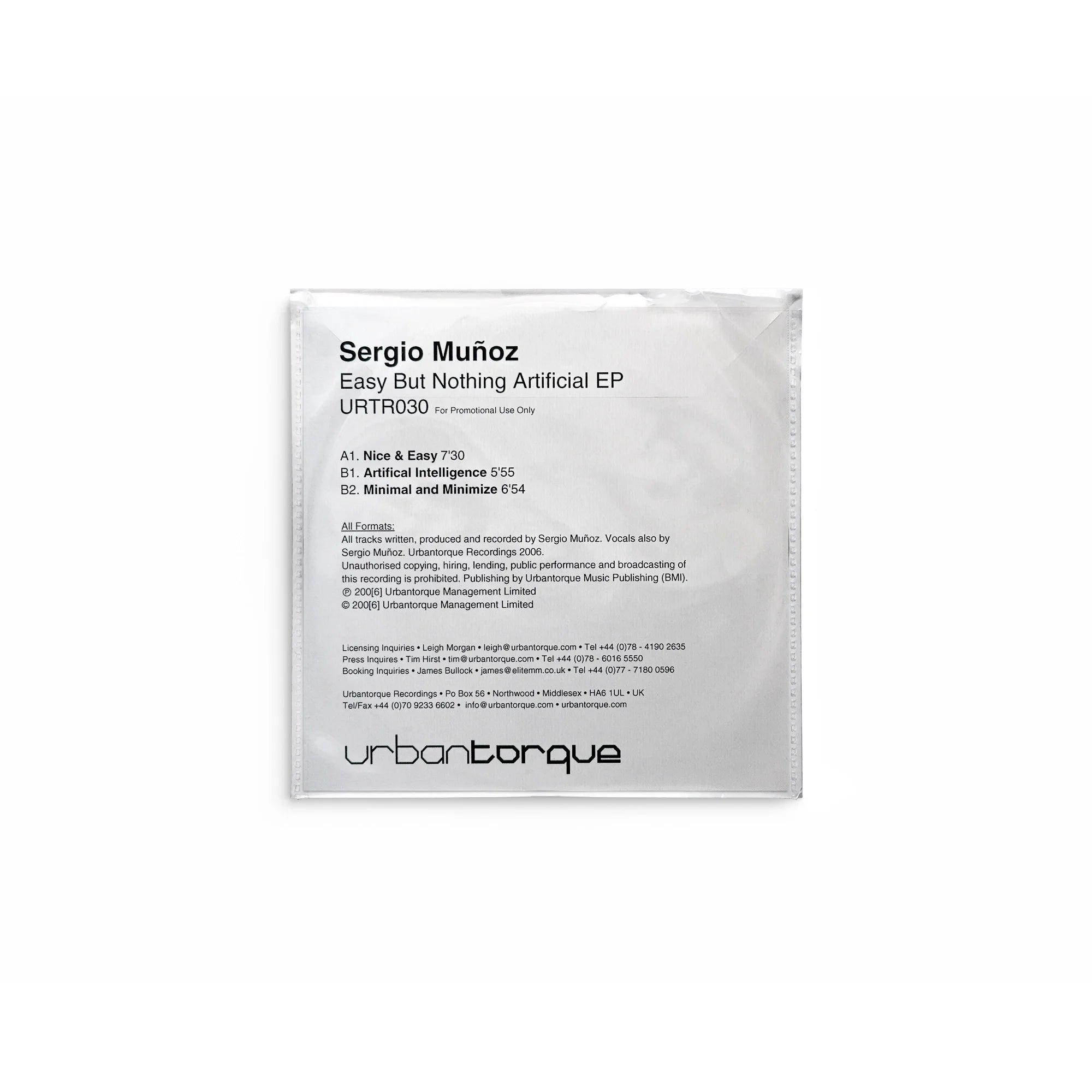 Sergio Muñoz - Easy But Nothing Artificial EP